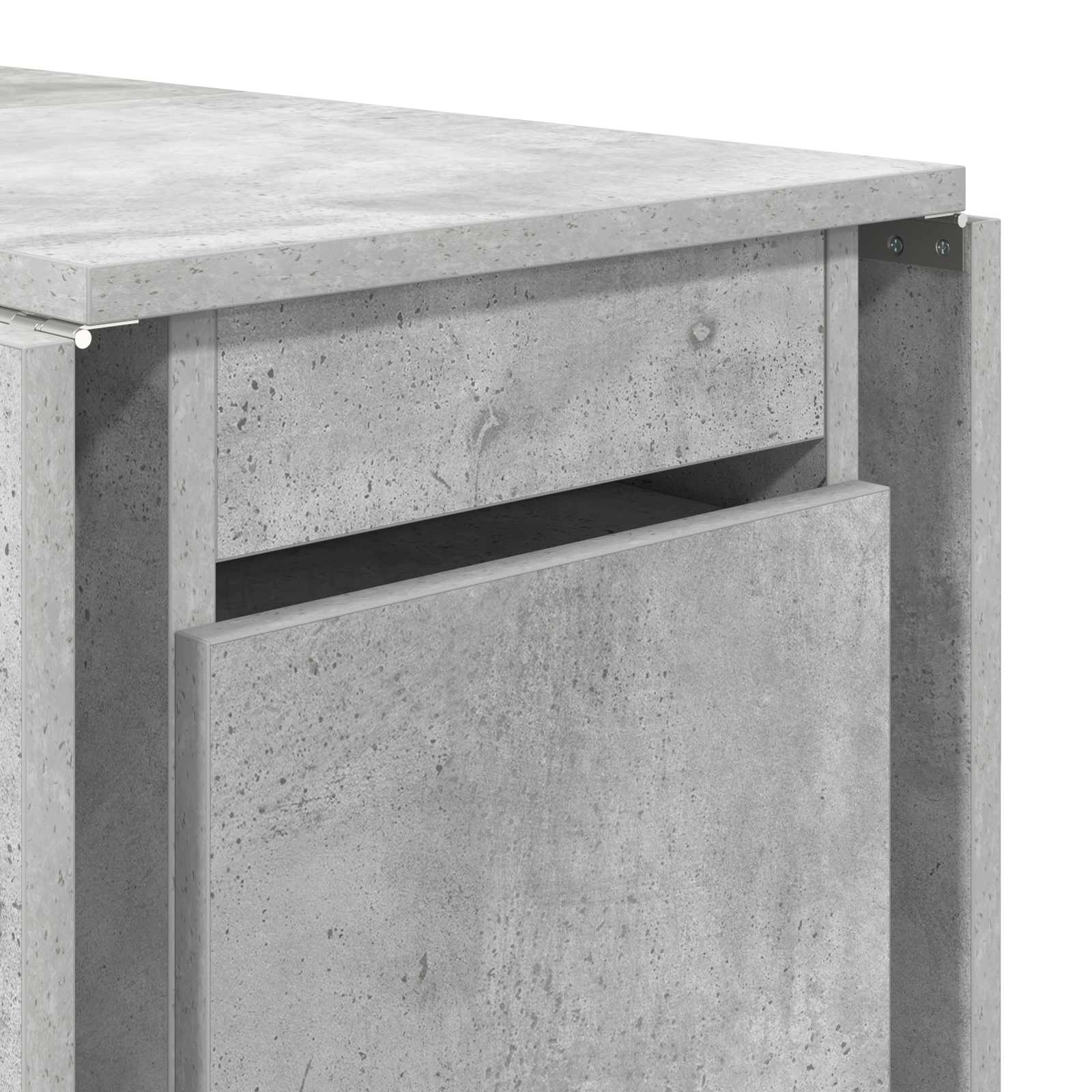 Esstisch 2 pcs 140 x 80 x 77 cm Holzwerkstoff Betongrau