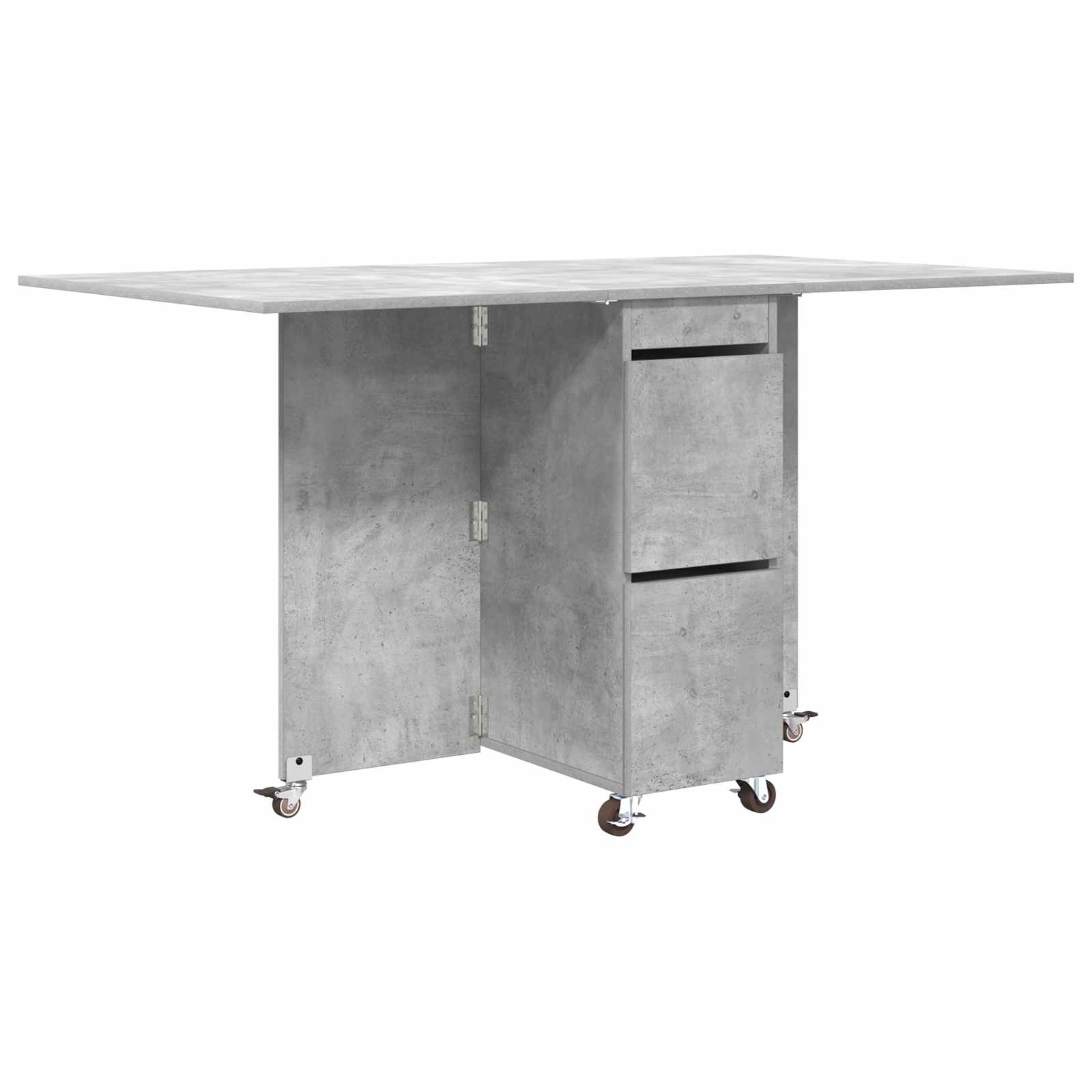 Esstisch 2 pcs 140 x 80 x 77 cm Holzwerkstoff Betongrau