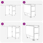Esstisch 2 pcs 140 x 80 x 77 cm Holzwerkstoff Betongrau