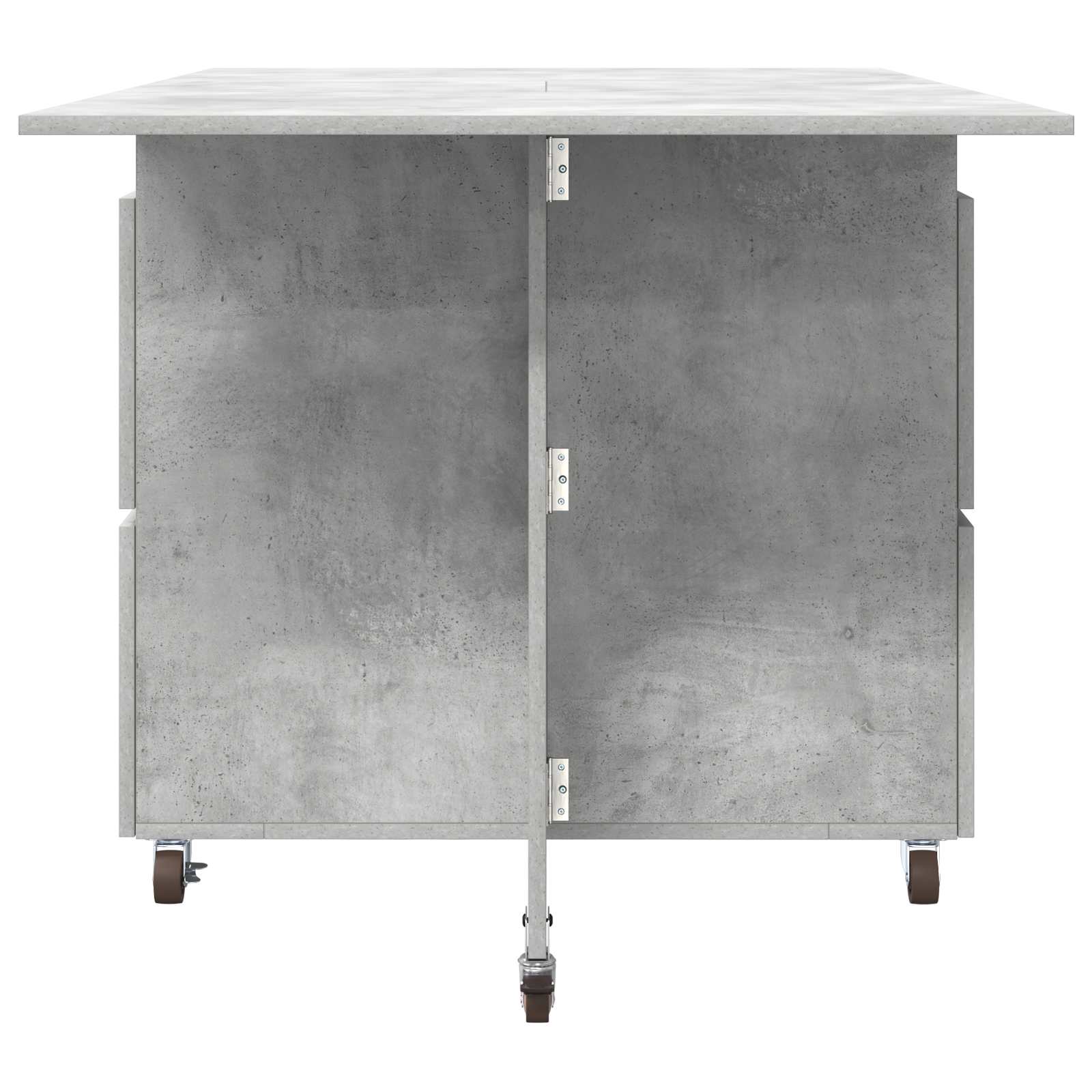 Esstisch 2 pcs 140 x 80 x 77 cm Holzwerkstoff Betongrau