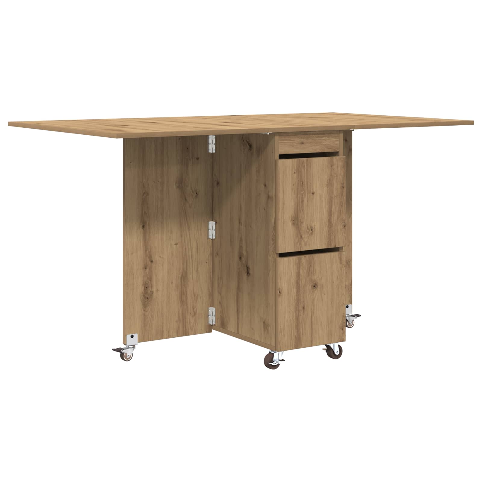 Esstisch 2 pcs 140 x 80 x 77 cm Holzwerkstoff Artisan-Eiche