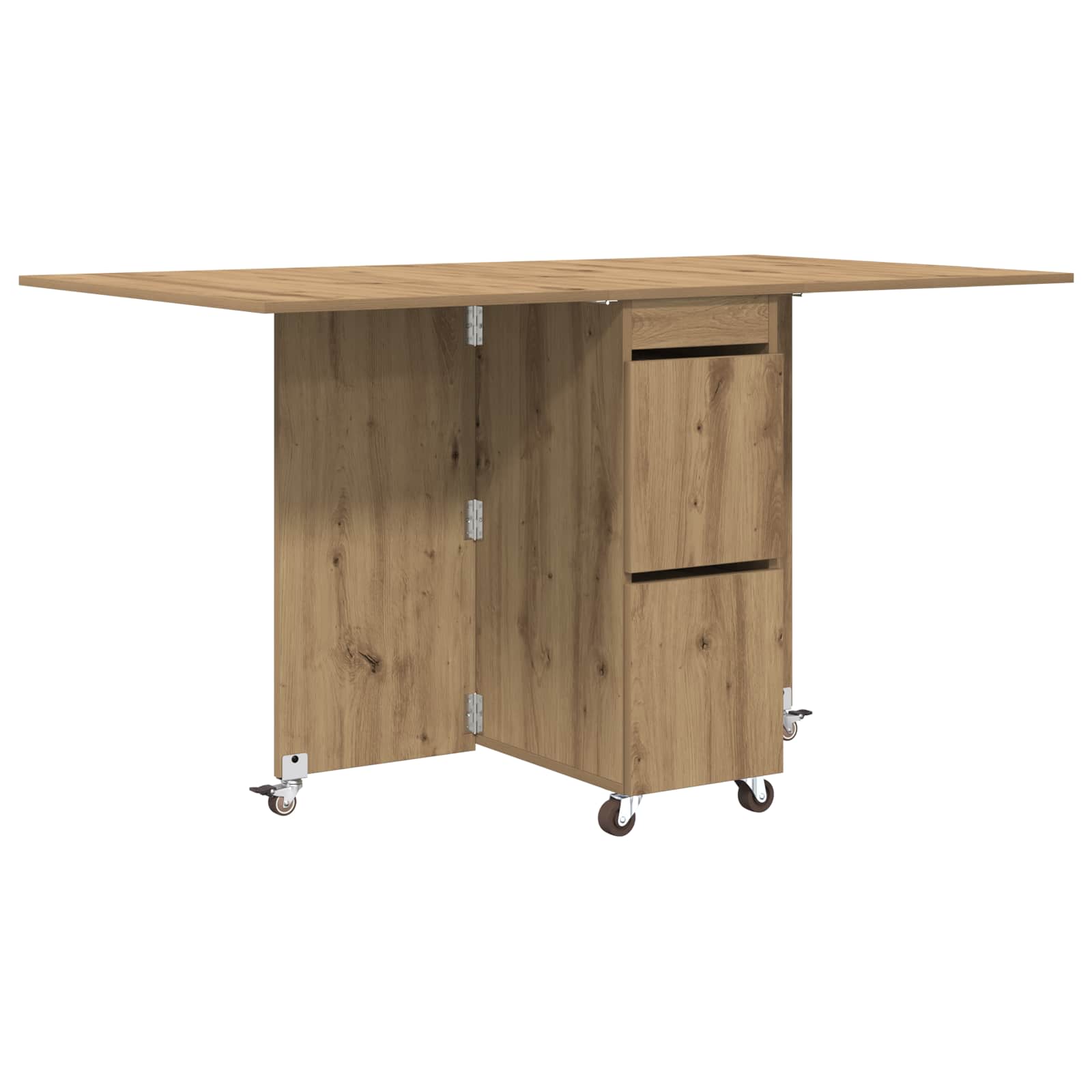 Esstisch 2 pcs 140 x 80 x 77 cm Holzwerkstoff Artisan-Eiche