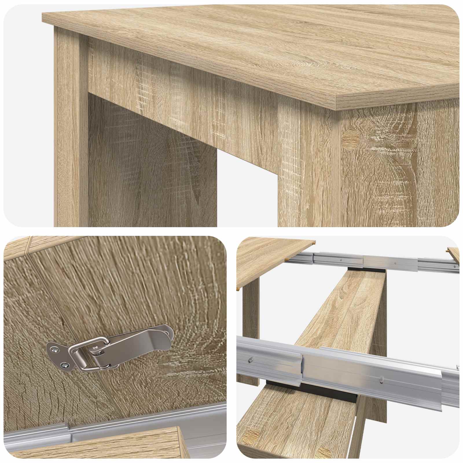Esstisch 180 x 85 x 75 cm Holzwerkstoff Sonoma-Eiche