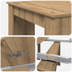 Esstisch 180 x 85 x 75 cm Holzwerkstoff Artisan-Eiche