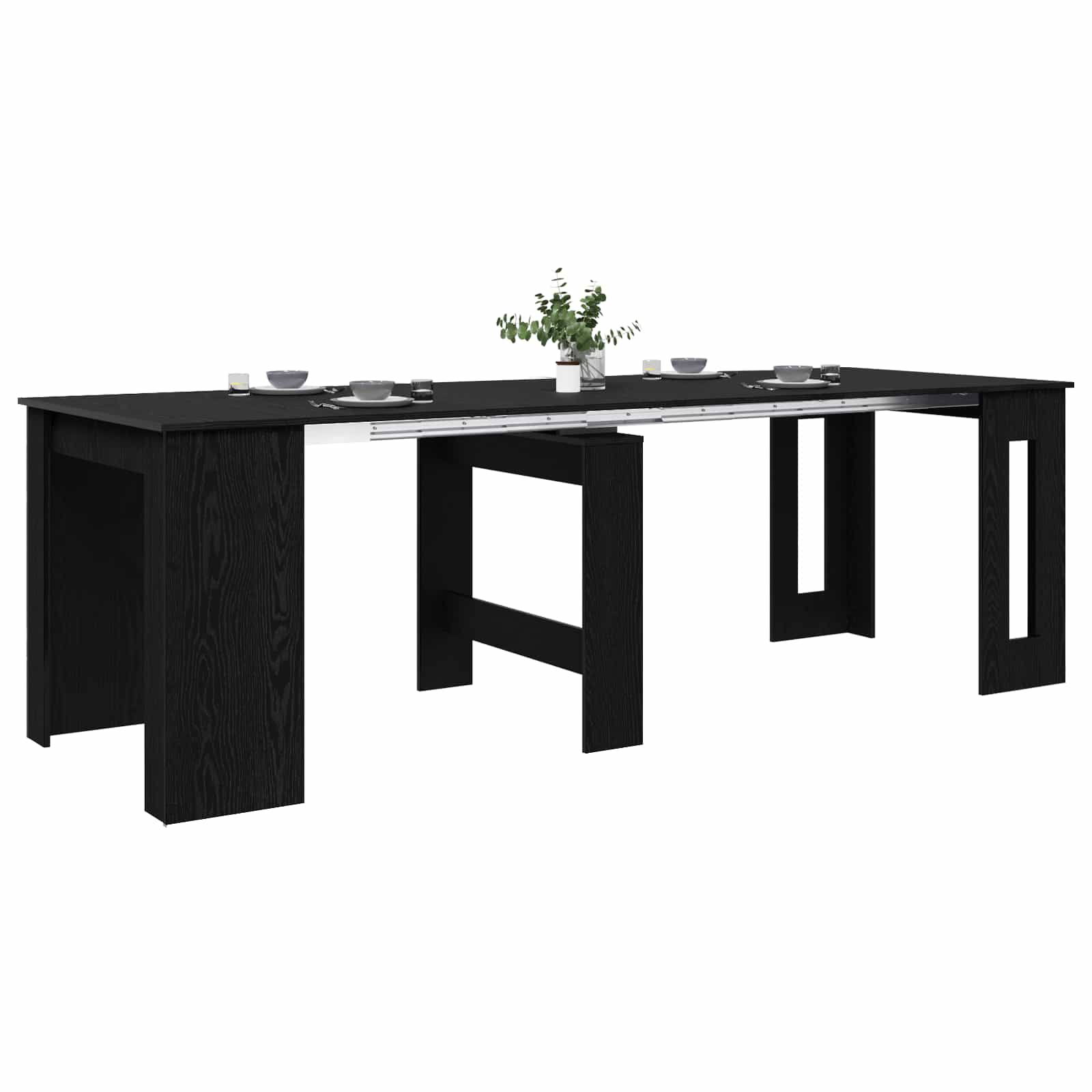 Esstisch 240 x 85 x 75 cm Holzwerkstoff Schwarze Eiche