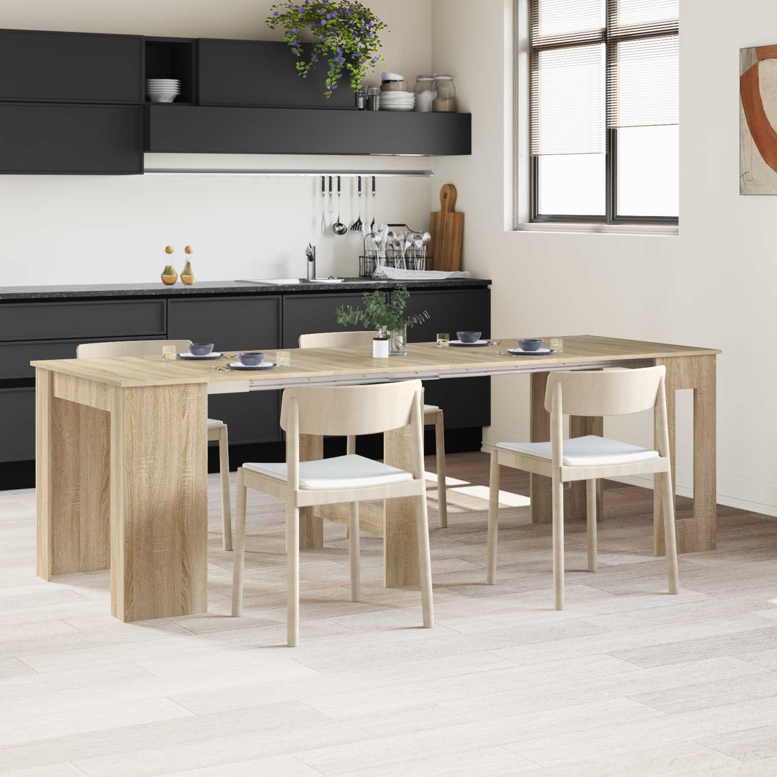 Esstisch 240 x 85 x 75 cm Holzwerkstoff Sonoma-Eiche
