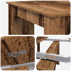 Esstisch 240 x 85 x 75 cm Holzwerkstoff Altholz Rechtwinklig