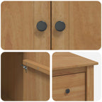 Küchentrolley mit Tür PANAMA 2 pcs Honigwachs 112 x 77 x 90 cm