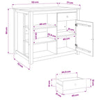 Küchentrolley mit Tür PANAMA 2 pcs Honigwachs 112 x 77 x 90 cm