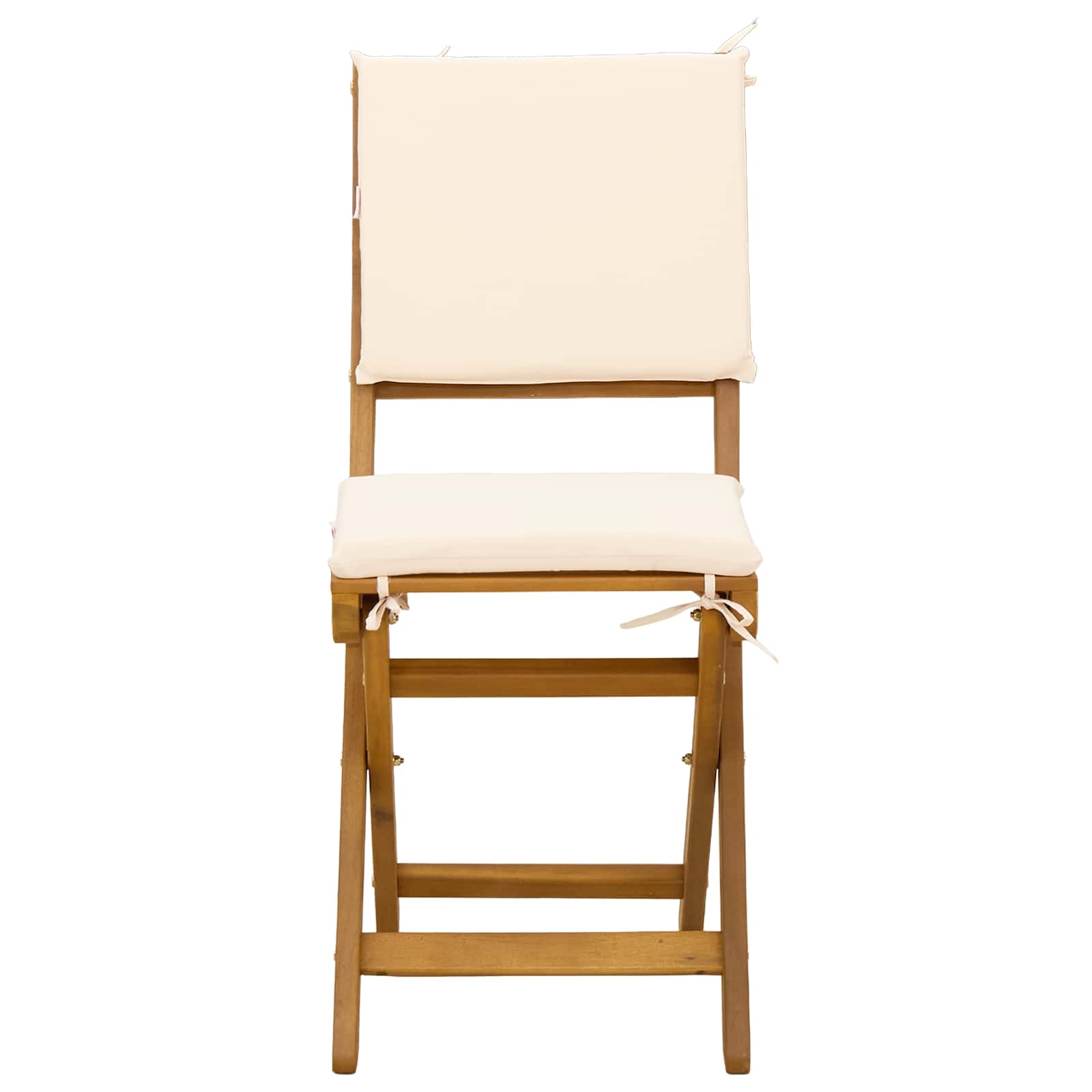 Außen Bistro-Stühle mit Kissen 6 pcs Cremeweiß 38 x 46 x 85 cm