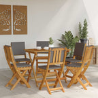 Außen Bistro-Stühle mit Kissen 6 pcs Dunkelgrau 38 x 46 x 85 cm