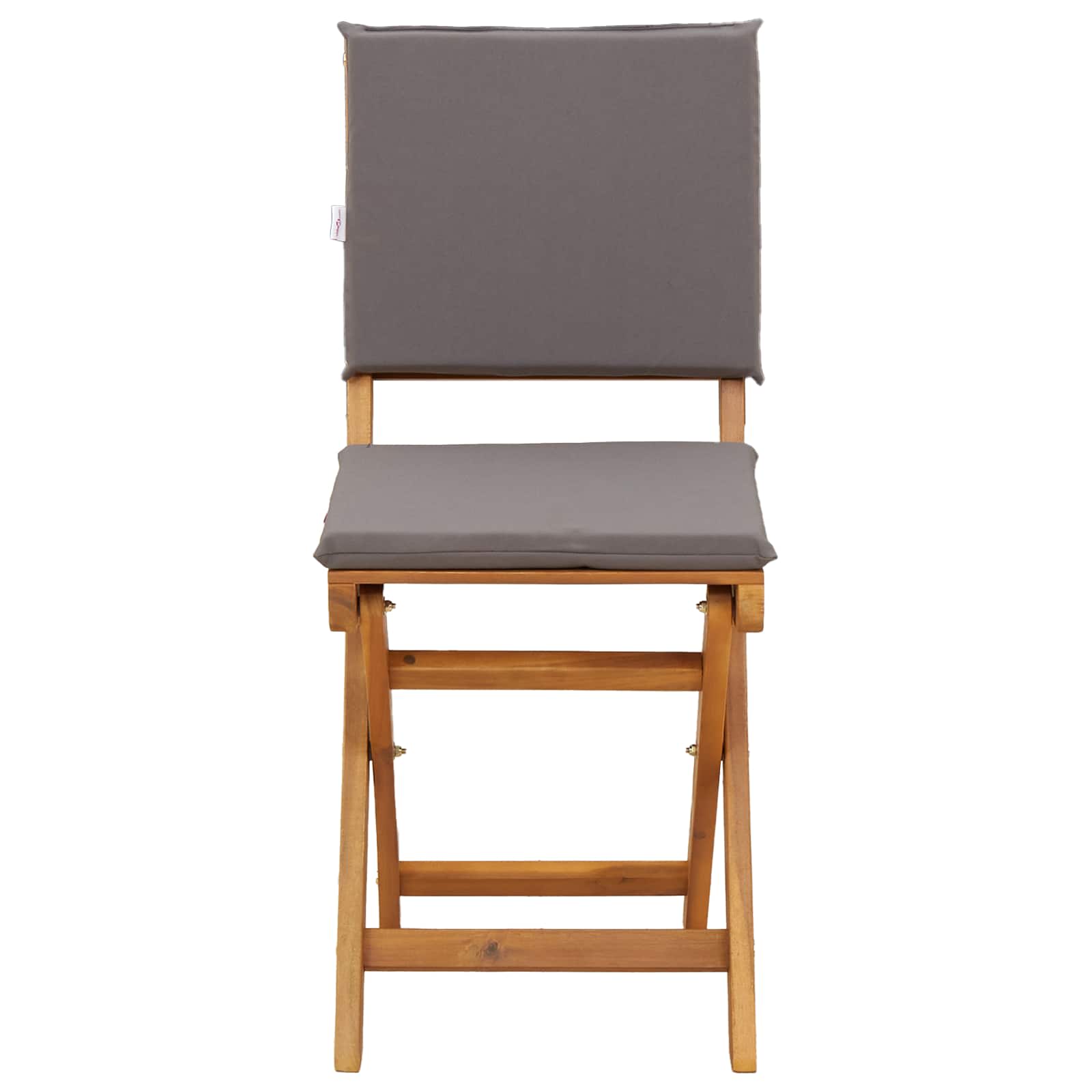 Außen Bistro-Stühle mit Kissen 6 pcs Dunkelgrau 38 x 46 x 85 cm