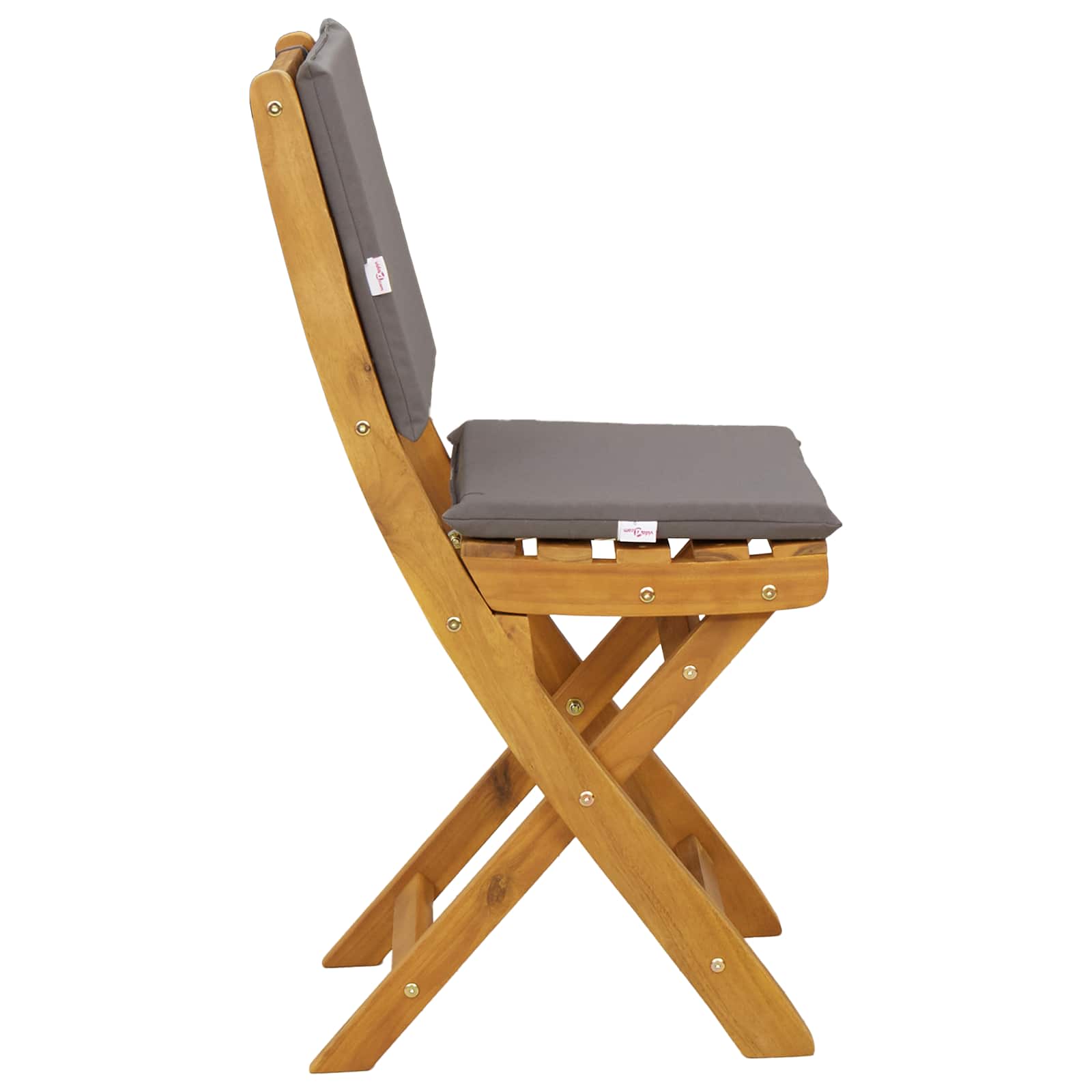 Außen Bistro-Stühle mit Kissen 8 pcs Dunkelgrau 38 x 46 x 85 cm