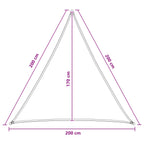 Sonnensegel 2 x 2 x 2 m HDPE