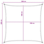 Sonnensegel Anthrazit und Weiß 2 x 2 m HDPE