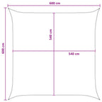 Sonnensegel Anthrazit und Weiß 6 x 6 m HDPE