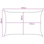 Sonnensegel Anthrazit und Weiß 2 x 3,5 m HDPE