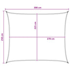 Sonnensegel Anthrazit und Weiß 2,5 x 3 m HDPE