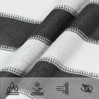 Sonnensegel Anthrazit und Weiß 3 x 6 m HDPE