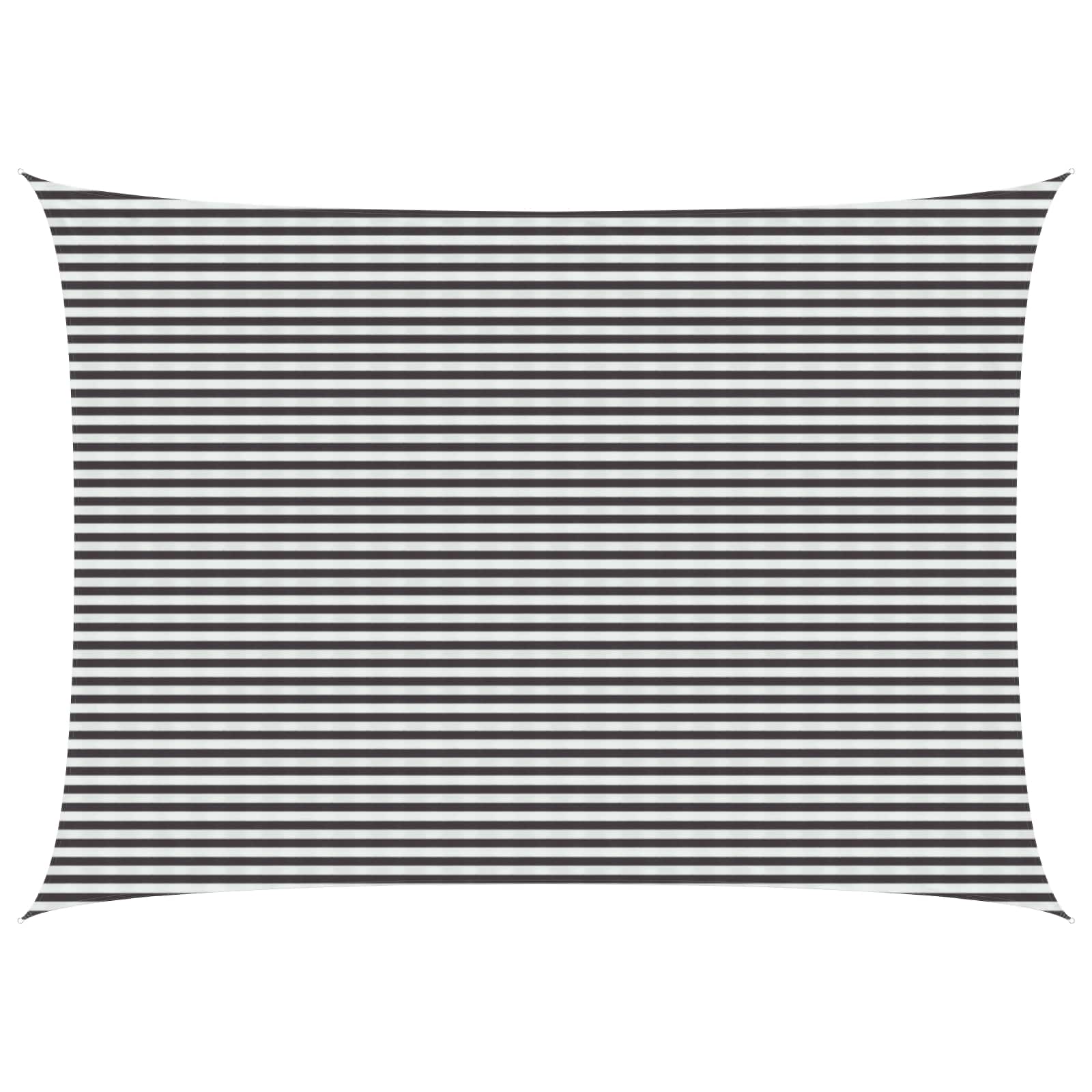 Sonnensegel Anthrazit und Weiß 5 x 6 m HDPE