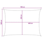 Sonnensegel Anthrazit und Weiß 5 x 7 m HDPE