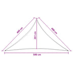 Sonnensegel 4 x 4 x 5,8 m HDPE