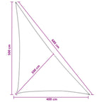 Sonnensegel 4 x 5 x 6,8 m HDPE