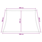 Sonnensegel Anthrazit und Weiß 4 / 5 x 3 m HDPE