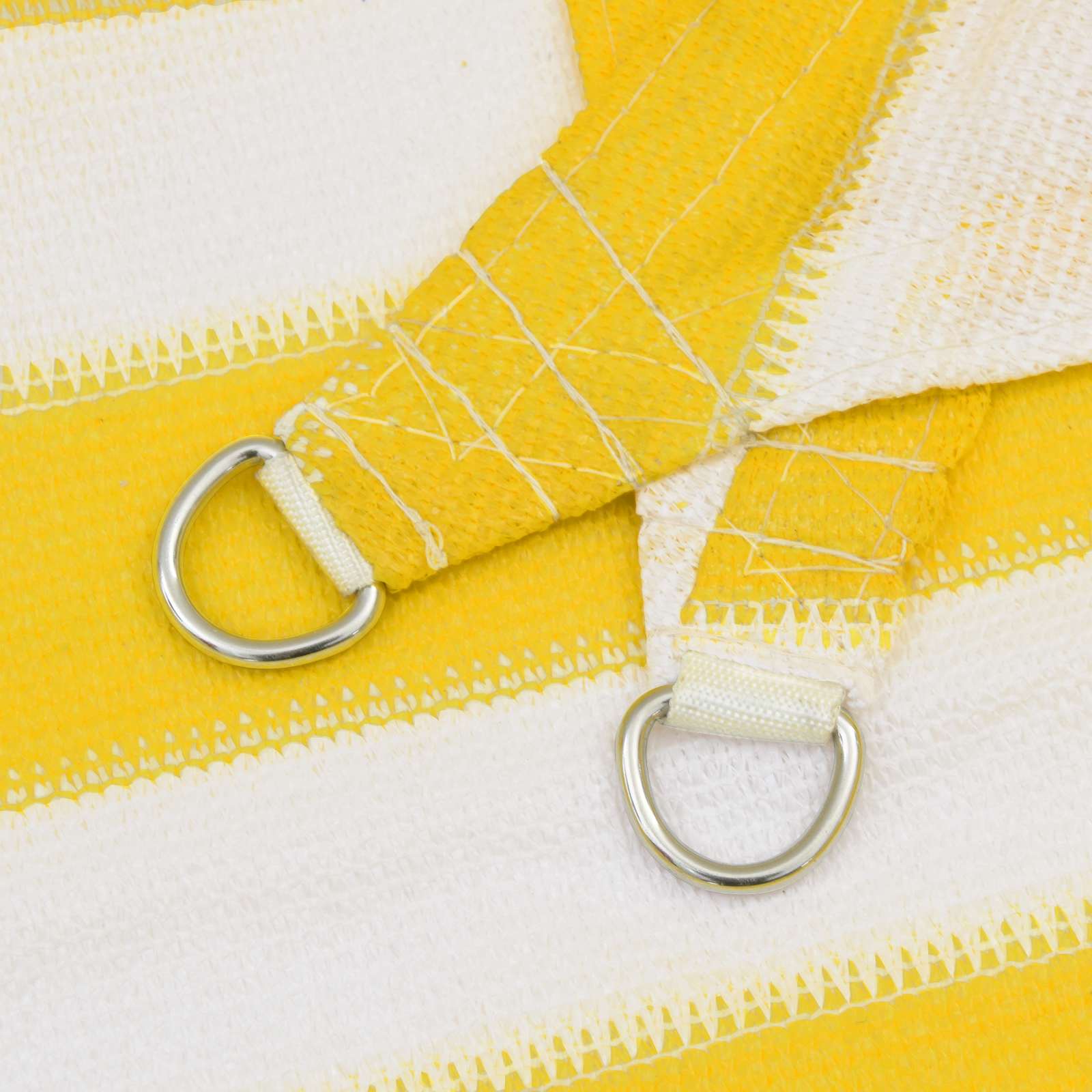 Sonnensegel Gelb und Weiß 2,5 x 2,5 m HDPE