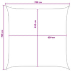 Sonnensegel Gelb und Weiß 7 x 7 m HDPE