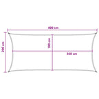 Sonnensegel Gelb und Weiß 2 x 4 m HDPE