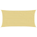 Sonnensegel Gelb und Weiß 2,5 x 4,5 m HDPE
