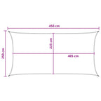 Sonnensegel Gelb und Weiß 2,5 x 4,5 m HDPE