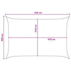 Sonnensegel Gelb und Weiß 3 x 4,5 m HDPE
