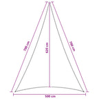 Sonnensegel 5 x 7 x 7 m HDPE Dreieckig Gelb und Weiß