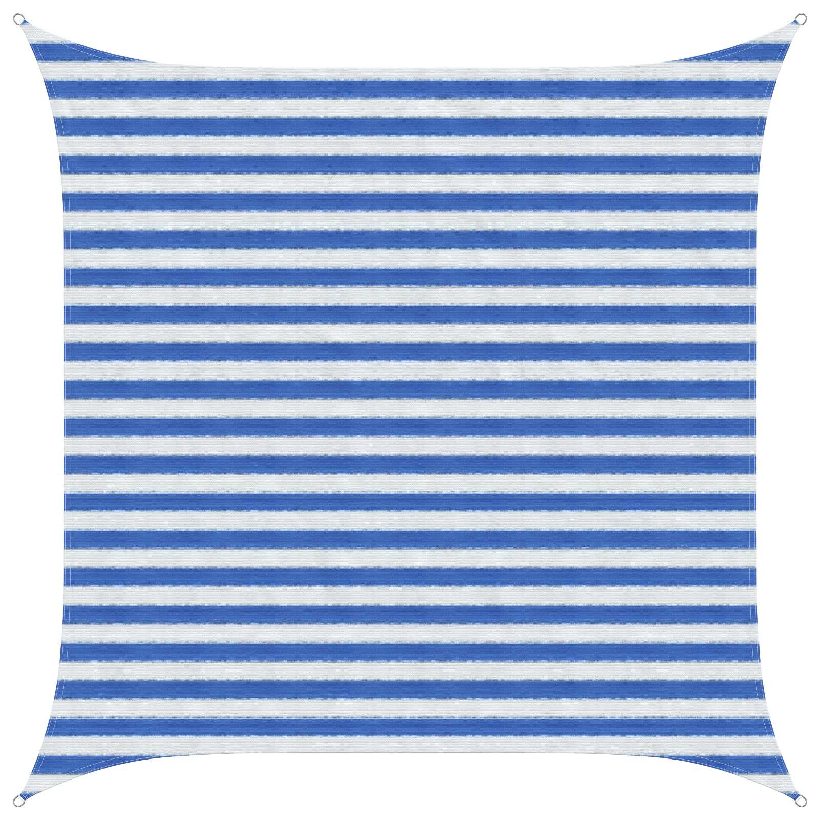 Sonnensegel Blau und Weiß 2,5 x 2,5 m HDPE