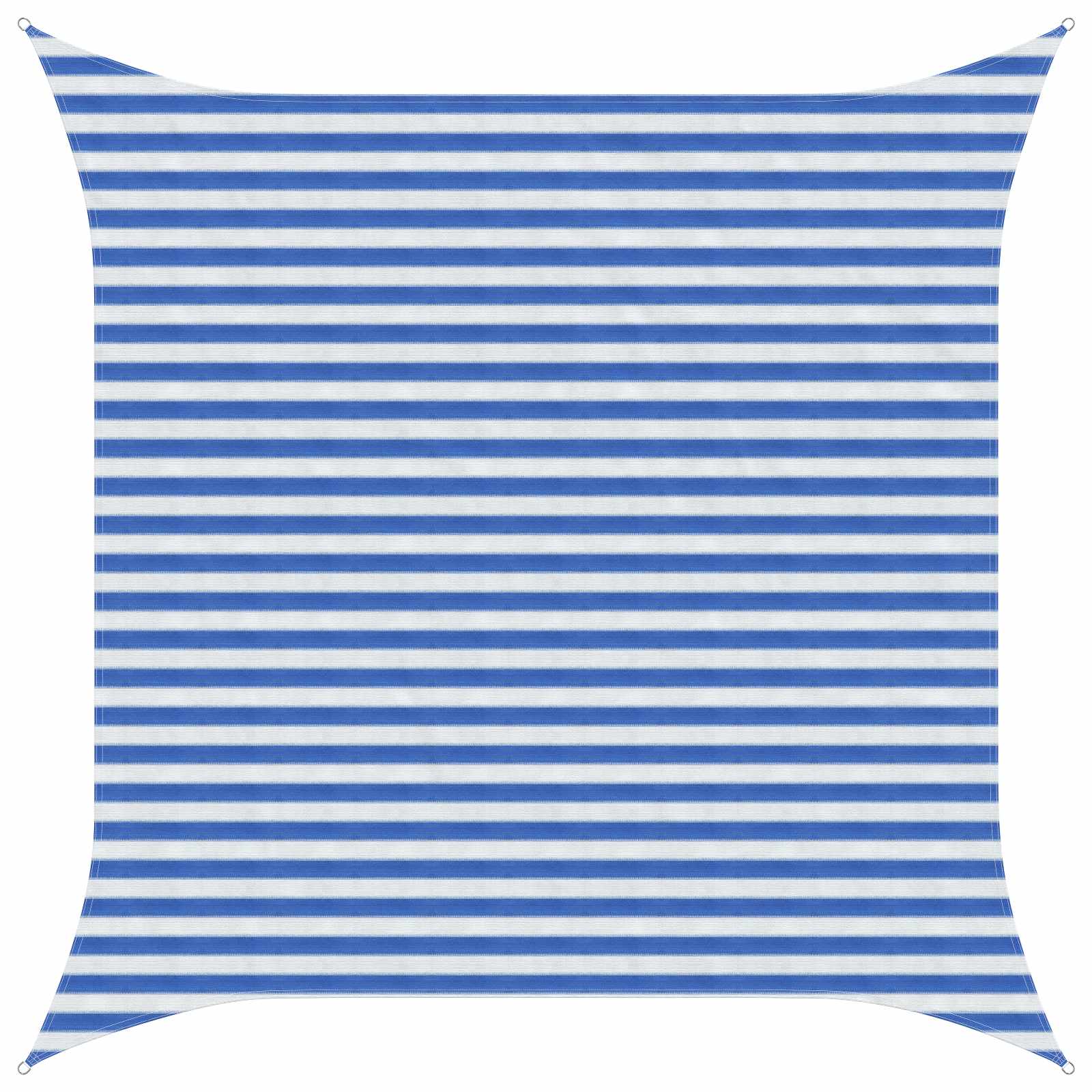 Sonnensegel Blau und Weiß 3,6 x 3,6 m HDPE