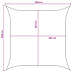Sonnensegel Blau und Weiß 3,6 x 3,6 m HDPE