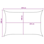 Sonnensegel Blau und Weiß 2 x 2,5 m HDPE
