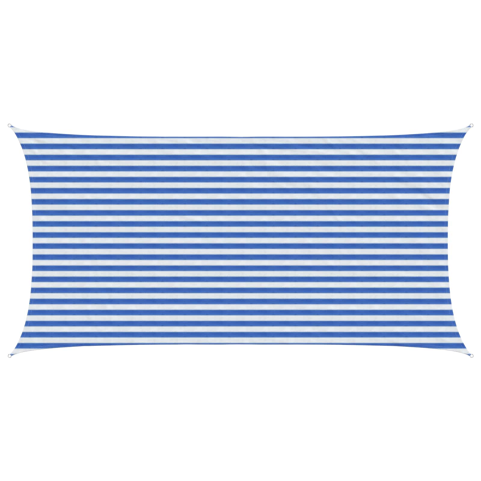 Sonnensegel Blau und Weiß 2,5 x 5 m HDPE