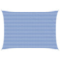 Sonnensegel Blau und Weiß 3 x 6 m HDPE