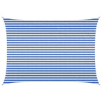 Sonnensegel Blau und Weiß 3 x 6 m HDPE