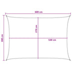 Sonnensegel Blau und Weiß 3 x 6 m HDPE