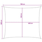Sonnensegel Blau und Weiß 6 x 7 m HDPE