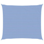 Sonnensegel Blau und Weiß 6 x 8 m HDPE