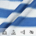 Sonnensegel Blau und Weiß 3 x 4 x 5 m HDPE