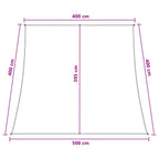 Sonnensegel Blau und Weiß 4 / 5 x 4 m HDPE