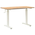 Schreibtisch Weiß und Natur 120 x 60 cm Massivholz Eiche