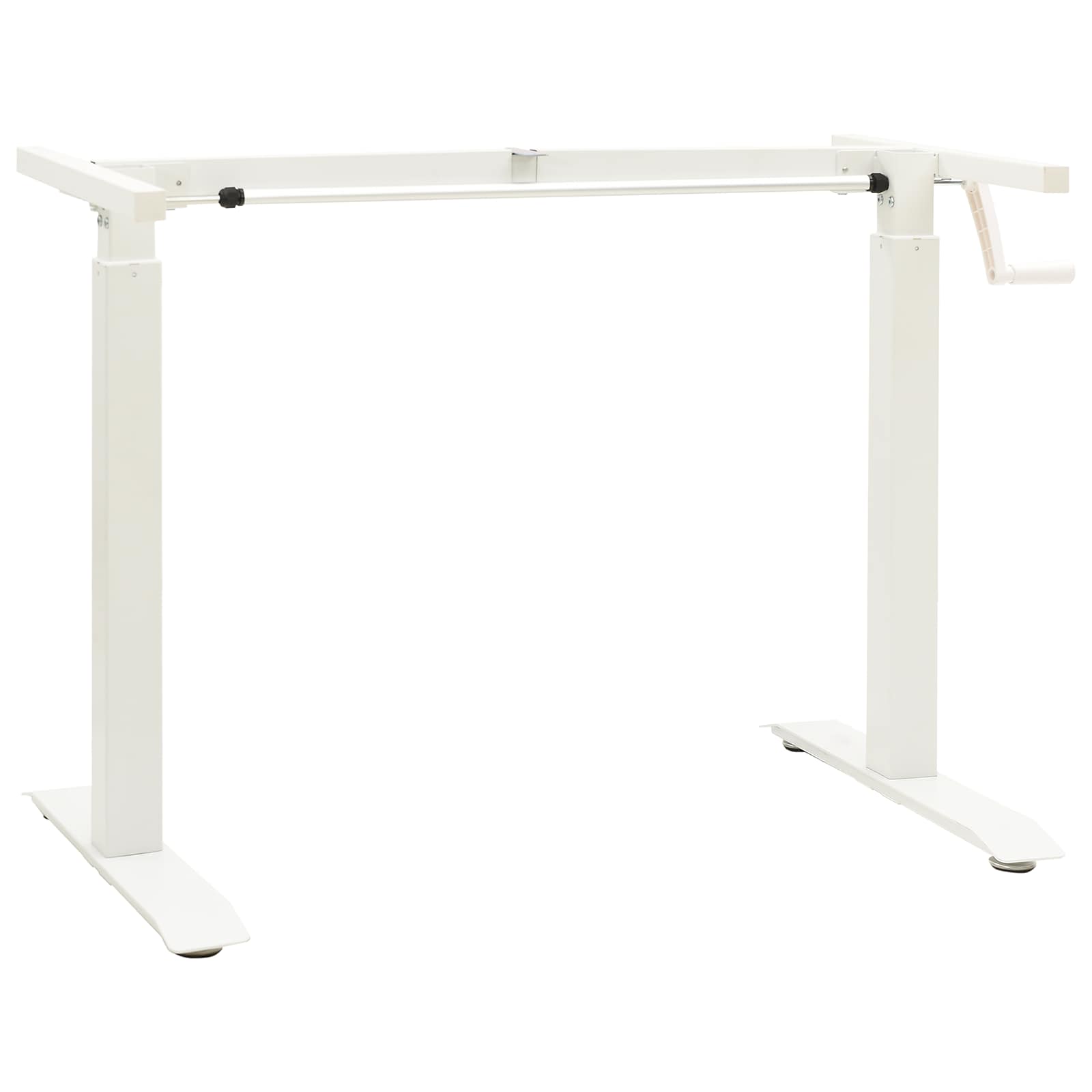 Schreibtisch Weiß und Natur 120 x 60 cm Massivholz Eiche