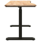 Schreibtisch Schwarz und Natur 120 x 60 cm Massivholz Eiche
